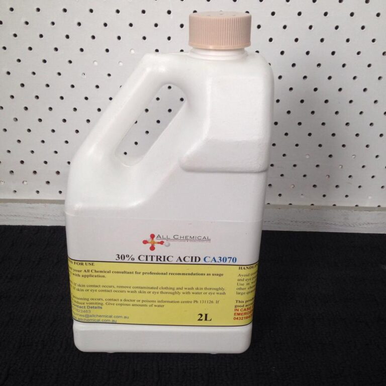 Citric Acid 30 Solution Chemicals Suppliers for Water Treatment Perth