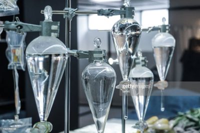 science laboratory glass distill boil water flask